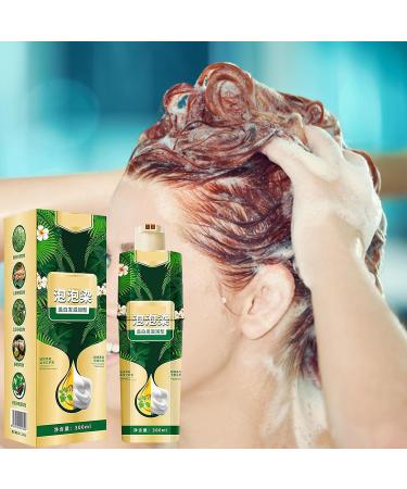  Yunmiao Instant hair color for dark brown hair natural plant-based ingredients organic dark brown color 100 dark chestnut long-lasting unisex shampoo 300 ml - Buy Online on GoSupps.com