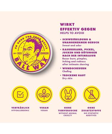 Dick Johnson's Ball Wax - Men's Intimate Care | After Shave Ointment Itching Relief & Anti-Chafing | 50ml - Buy Online on GoSupps.com