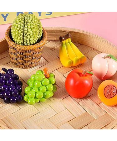 Ovvkultoc Artificial Fake Miniature Fruit Apples/Oranges/Bananas/Peach Toys Decorative Accessories Decor Fake Craft Model Fruit - Buy Online on GoSupps.com