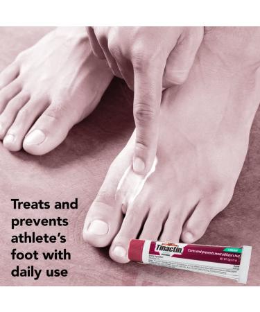 Tinactin Athlete's Foot Cream | Tolnaftate 1 Antifungal Treatment | Clinically Proven Effective on Athlete's Foot & Ringworm | 1oz (30g) Tube - Buy Online on GoSupps.com