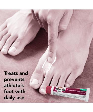 Tinactin Athlete's Foot Cream 1% Tolnaftate Antifungal Treatment 0.5oz Tube - Clinically Proven Effective for Athlete's Foot & Ringworm - Buy Online on GoSupps.com
