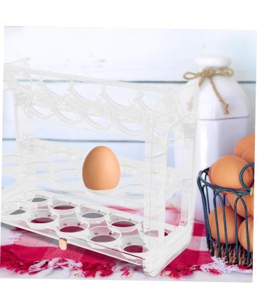 Hohopeti Egg Storage Rack Egg Holder for Fridge Eggs Egg Storage Stand Egg Rack for Fridge Door Dedicated Box White 25.00X20.00X11.00CM - Buy Online on GoSupps.com