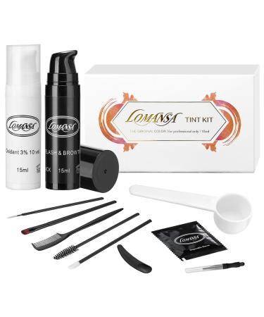 Lash Tint Eyelash Tint Kit Professional Instant Natural Black Effects Temporary Color For Salon & Home Use 30 Applications Black01