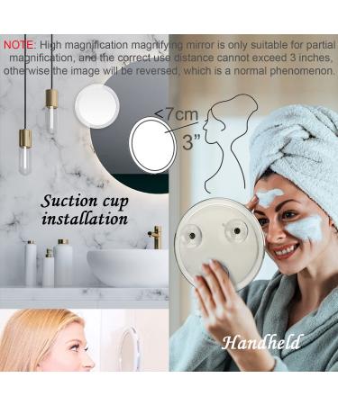 10x Magnifying Mirror with Suction Cups - Small Concave Travel Makeup Mirror with 10x Magnification - Buy Online on GoSupps.com