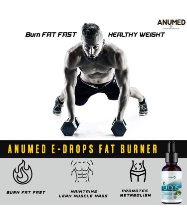 Anumed e-Drops Premium Fast Fat Burner - Metabolism & Energy Booster - Control Hunger - Healthy Weight Loss Drops - Vegan & Keto-Friendly (2oz) - Buy Online on GoSupps.com