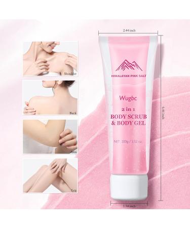Body Scrub & Body Gel 2 in 1, Body Exfoliator Pink Frosted Salt Texture Effectively Removes Old Cuticles Clear Exfoliating Gel Deep Moisturizing Soothing Skin 3.52 Fl Oz (Pack of 1) pink - Buy Online on GoSupps.com