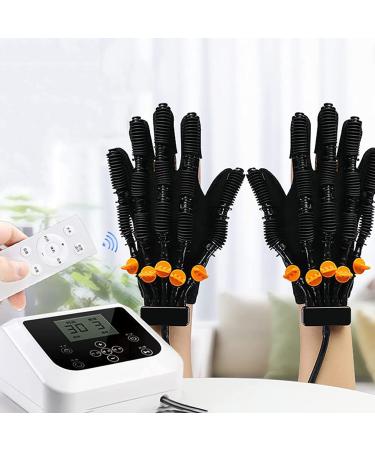 ZZBB Rehabilitation Robot Gloves Electric Stroke Hemiplegia Finger Wrist Training Equipment Finger Straightening Brace Guard Protector for Patients with Hand Dysfunction Left Large