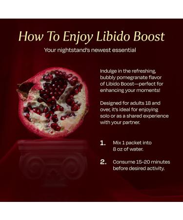 BOND Libido Booster for Women and Men Effervescent Pomegranate Drink Mix Natural Aphrodisiac with Ingredients to Support Wellness Promote Relaxation Uplift Mood & Enhance Focus - 14 Pack - Buy Online on GoSupps.com
