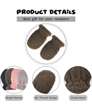 Pesaat Double Layer Fleece Baby Gloves - Anti-Scratch Mittens for Boys and Girls | 6-12 Months (3pcs) - Winter Infant Toddler Mittens - Buy Online on GoSupps.com