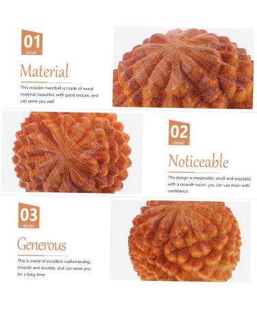 Gatuida 2st Wooden Massage Balls - Handheld Fitness Tools for Yoga & Relaxation - Chinese Hand Massage Decor - Buy Online on GoSupps.com