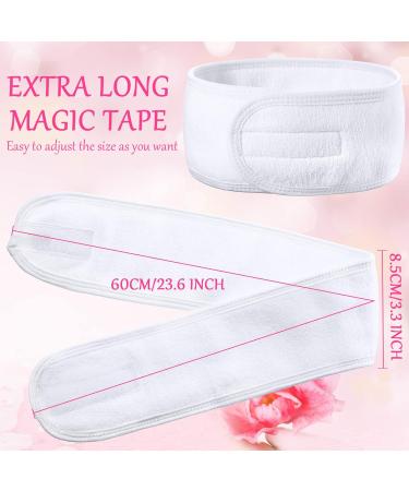 30 Pack Spa Headband | Facial & Makeup Headband for Shower & Sport | Adjustable Towel with Hook and Loop Non Slip | Bulk White Headbands - Buy Online on GoSupps.com
