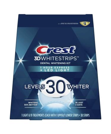 Crest 3DWhitestrips 1 Hour Express + LED Light Teeth Whitening Kit  19 Treatments - Buy Online on GoSupps.com