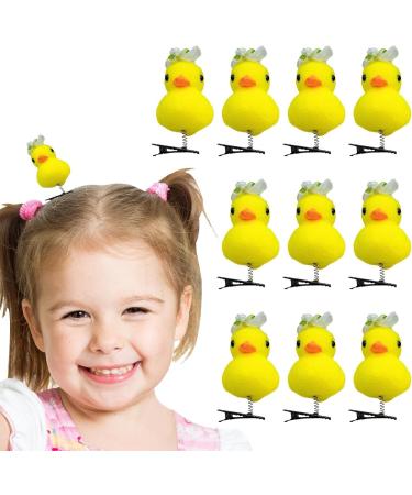 Fun Duck Hair Pins - Vibrant Yellow Duck Hairpin Set | Yellow Duckling Hair Clip Cartoon Hair Accessories for Children Kids - Buy Online on GoSupps.com