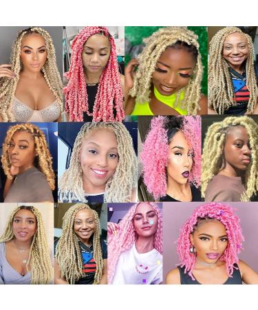 Pink Pre-Stretched Springy Afro Twist Hair 16 inch - 4 Packs for Passion Twist, Butterfly Locs & Bohemian Braids - Synthetic Braiding Hair Extension for Black Women - Buy Online on GoSupps.com