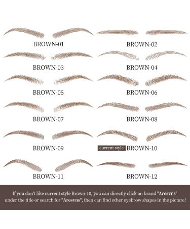 Aresvns Tattoo Eyebrows Brown 99 Pairs Waterproof 4D Fake Eyebrow Transfers | Realistic Imitation Eyebrows for Women | Christmas Gift - Pattern 001 - Buy Online on GoSupps.com