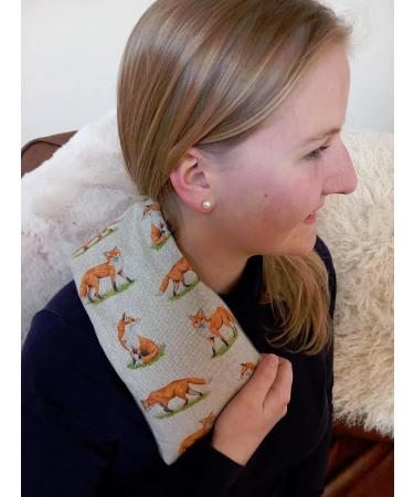 Soothing Cold or Hot Microwavable Duo Fabric Wheat Bag - Lavender Scented - Natural Relief for Aches and Pains - Fantastic Foxes - Buy Online on GoSupps.com