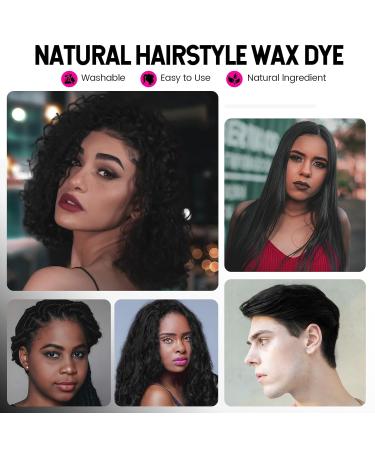 Temporary Hair Color Wax for Men & Women - Black Hair Dye Pomade for Parties Cosplay & Halloween - 4.23oz - Buy Online on GoSupps.com