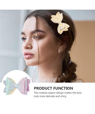 Frcolor 6-Piece Glitter Hair Loops - Colorful Double Layer Hair Accessories for Toddlers Children & Women - Cute Kawaii Bows & Clips (Random Color) - Buy Online on GoSupps.com