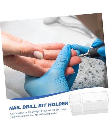 Set of 2 Sanding Storage Box Holder for Manicure Drill Stand for Drill Holder for Nails Nail Bit Holder White - Buy Online on GoSupps.com