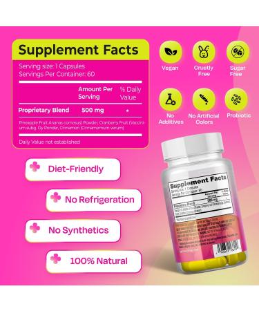 TASTE THE SWEET SPOT Probiotics for Women & Men 2-Pack with Pineapple pH Support 60 Capsules Each - Buy Online on GoSupps.com