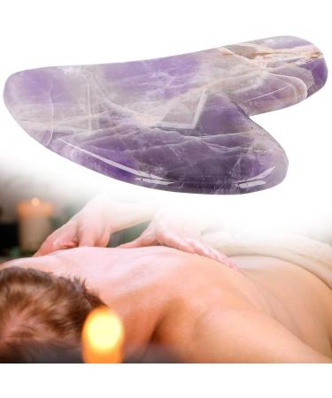 Verdant Touch Heart-Shaped Scraping Board | Amethyst Gua Sha Massage Tool for Face Shoulder Leg Belly Back - International Shipping Available - Buy Online on GoSupps.com