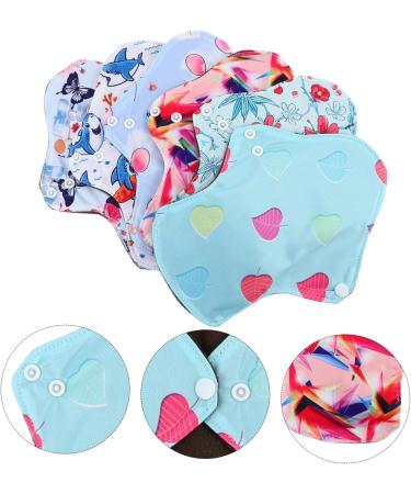 Washable Bamboo Carbon Fiber Light Incontinence Pads - Reusable Mama Cloth Menstrual Pad Liners | Pack of 6 - Buy Online on GoSupps.com