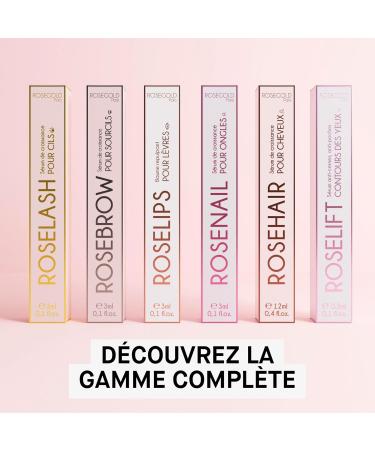 ROSEBROW Natural Eyebrow Growth Serum by ROSEGOLD Eyebrow Serum Grows + Fuller + Longer + Thicker Made in France Hormone-Free Vegan (1 Month Treatment) - Buy Online on GoSupps.com