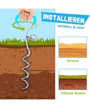 Super Floor Anchor Dog Leash - Earth Skewers & Earth Anchor for Large Dogs - Green Spike for Beach Use - Buy Online on GoSupps.com