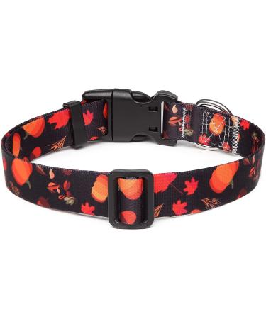Suredoo Adjustable Dog Collar - Soft Comfort Nylon for Small Medium & Large Dogs (L Pumpkin) - Neck 38-63 cm 2.5 cm Width - Buy Online on GoSupps.com