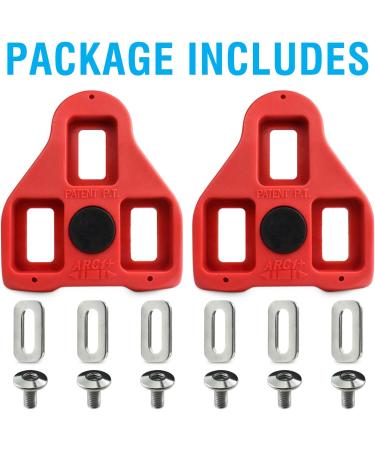 MARQUE 9 Degree Float Red Cleats Set - Look Delta Compatible for Peloton & Road Cycling - Women and Men Clipless Spinning Shoes - 1 Pair - Buy Online on GoSupps.com