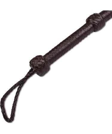 HADZAM Indiana Jones Bullwhip 10FT 12 Plaits Real Cow Hide Leather Rope Core - Brown - Buy Online on GoSupps.com