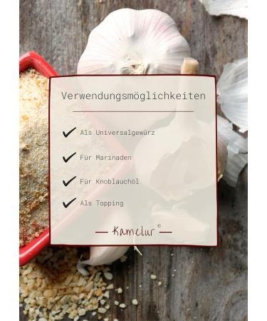 Kamelur Organic Garlic Powder - 200g | Premium Organic Garlic | Eco-Friendly Biodegradable Packaging - Buy Online on GoSupps.com