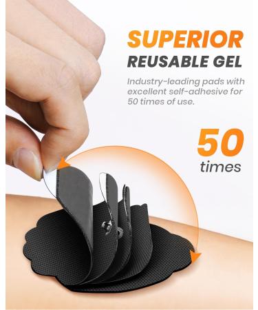 AVCOO 20-Pack TENS/EMS Unit Replacement Pads - Long-lasting, Latex-Free Electrode Pads for TENS Devices with 3.5mm Button Connector - Buy Online on GoSupps.com