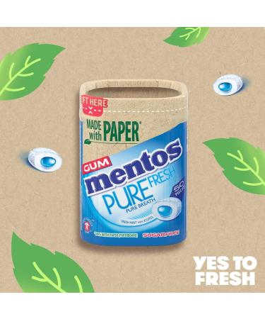 Mentos Pure Fresh Sugar Free Chewing Gum Paperboard Freshmint 50 Pieces (Pack of 6) Freshmint 50 Count (Pack of 6) - Buy Online on GoSupps.com