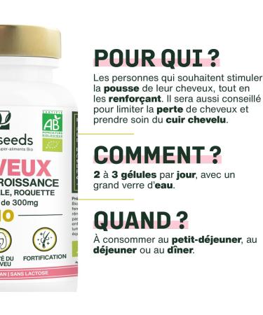 AMOSEEDS Organic hair strength and growth stimulates growth strengthens the hair blueberry ponytail arugula 90 capsules of 300 mg premium quality - Buy Online on GoSupps.com