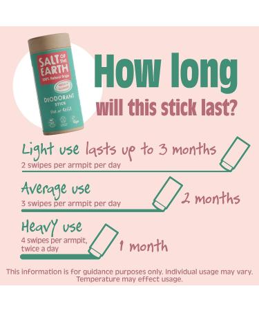 Salt Of the Earth Melon & Cucumber Natural Deodorant Stick Refill | Vegan & Long Lasting | Leaping Bunny Approved | 75g - Buy Online on GoSupps.com