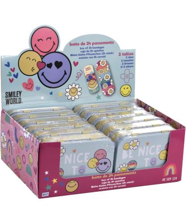 Buy Smiley Children's Plaster - Licensed 24-Piece Metal Storage Box | Fun & Stylish Plaster for Kids | Perfect for Backpacks & Handbags - Buy Online on GoSupps.com