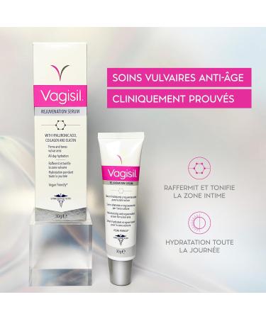 Vagisil Hydrating and Rejuvenating Serum for the Vulvar Area with Hyaluronic Acid Collagen and Elastin Hydrates Firms and Tones 30 g - Buy Online on GoSupps.com