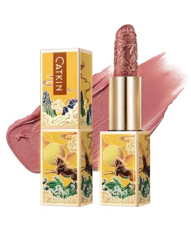 CATKIN Matte Lipsticks Nude Lipstick Long Lasting Lipstick Lip Makeup Waterproof Matte Moisturizing Smooth Soft High Impact Lip Color Infused with Vitamin E and Avocado Oil CO157