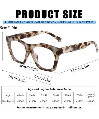 Viseng 3 Pack Oversized Frame Women s Blue Light Blocking Reading Glasses - Stylish Computer Readers in Black Leopard & Grey Leopard (3.0 Diopters - Buy Online on GoSupps.com