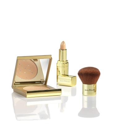 Jerome Alexander MagicMinerals Powder Foundation Set - Gold Compact, Kabuki Brush, CoverAge Under Eye Concealer - Buy Online on GoSupps.com