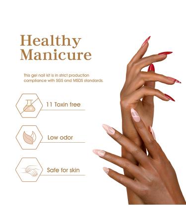 Modelones 4 in 1 Nail Kit: Nail Glue Gel, Dehydrate Gel, Extension Gel Set for False/Acrylic Nails - Long Lasting, Curing Needed - Buy Online on GoSupps.com