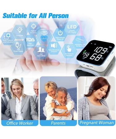 2024 New Digital Wrist Blood Pressure Monitor - Accurate Readings 90-Reading Memory Pulse Rate Large LCD - Home Use - Black - Buy Online on GoSupps.com