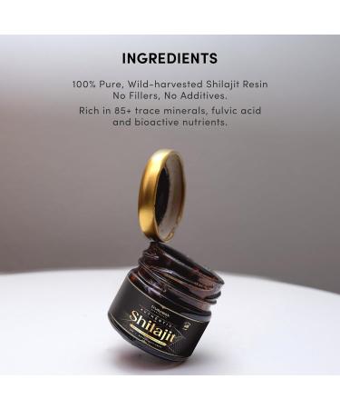 Himalayan Shilajit Resin - Gold Grade US-Lab Verified&Tested 500 mg Maximum Potency 85 Trace Minerals with Fulvic & Humic Acid Energy & Immune Support 30g - Buy Online on GoSupps.com