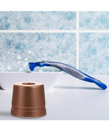 Beaupretty 2-Section Shaving Base & Razor Holder - Bathroom Storage for Razors & Toothbrushes - Aluminum Organizer - Buy Online on GoSupps.com