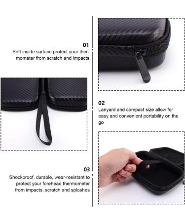 Milist Forehead Thermometer Hard Shell Case - Travel Storage Bag for Home & Outdoors (Black) | Durable & Compact Design - Buy Online on GoSupps.com