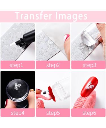 Niceneeded 6Pcs Bunte Nail Art Stamper Set - 3 Nail Stampers & 3 Schaber Heads for French Smile Line - Perfect Nail Art Stamping Tools - Buy Online on GoSupps.com