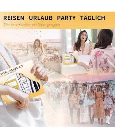 QUEWEL 480PCS Eyelash Cluster Kit - DIY Individual Eyelash Extensions Set Long-Lasting Glue & Remover - Perfect for Travel - Natural-D Mix - Buy Online on GoSupps.com