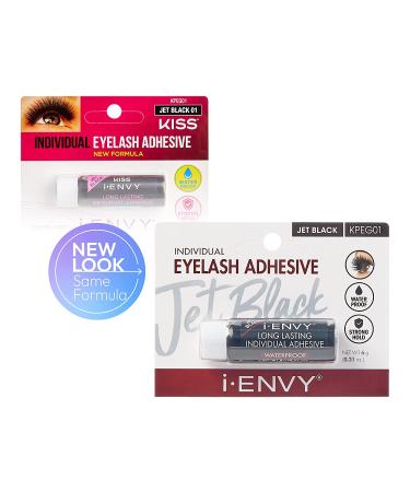 KISS iENVY Individual Cluster Lash Glue - Strong Hold, Waterproof, Long-Lasting Adhesive - Jet Black (1 Count) - Buy Online on GoSupps.com