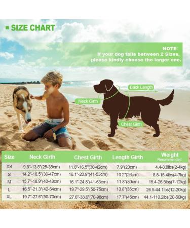 Emust Dog Life Jacket - Adjustable Size for Small Medium & Large Dogs | Water Safety Vest with Rescue Handle for Swimming & Beach - Green - Buy Online on GoSupps.com